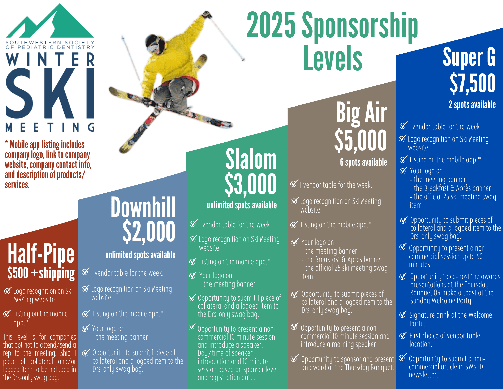2025 Ski Sponsorship Levels
