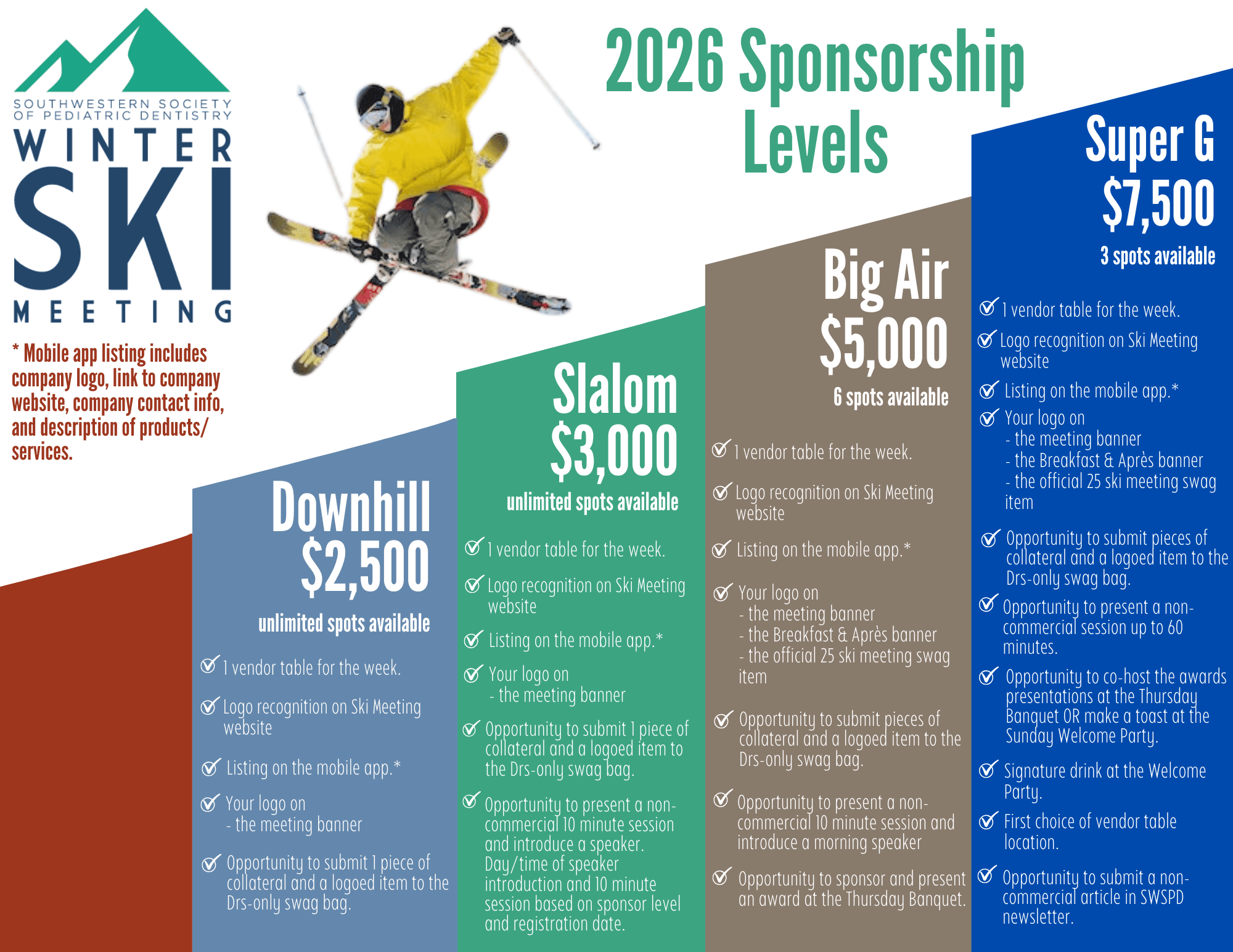 2026 Ski Sponsorship Levels